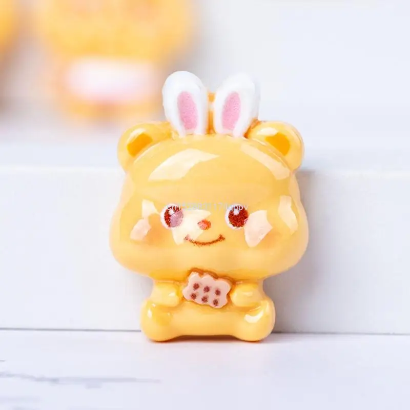 Resin Bear Miniature for Hair Clip Phone Case for Women Barrettes Accessories Dropship