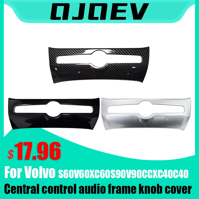 

For Volvo S60 V60 XC60 S90 V90 CC XC40 C40 Accessories Car Sticker Carbon Fiber Knob Cover Frame Adjustment Audio Control