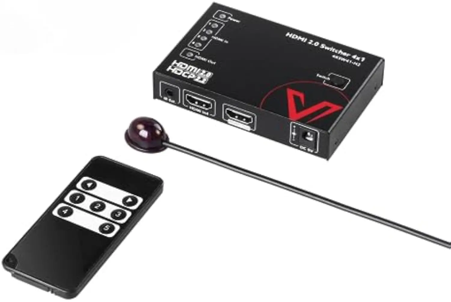

AV Access HDMI 2.0 Switch 4 in 1 Out UHD 4K@60Hz & 1080p@120Hz, HDR10 Dobly Vision and 3D, 18Gbps Zero Latency, HDCP 2.2