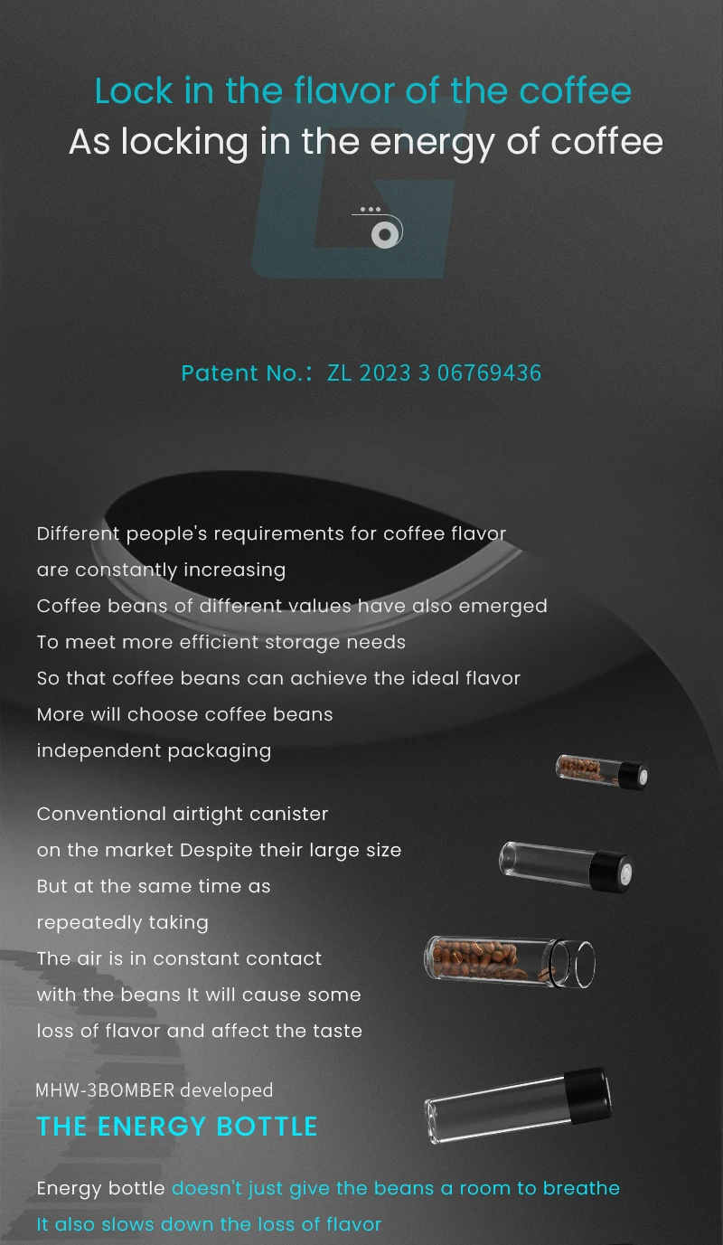 MHW-3BOMBER Coffee Bean Cellars Tubes Single Dose Coffee Bean Storage with 8 Tubes with Exhaust Valve Shelf & Funnel Cafe Tools