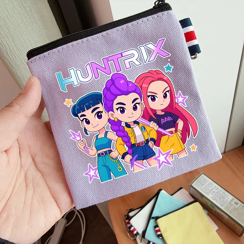 جديد K البوب شيطان الصيادين محفظة للعملة Kawaii الكرتون المطبوعة أكياس التخزين الاطفال متعددة الأغراض مربع سستة الحقيبة هدايا عيد الميلاد