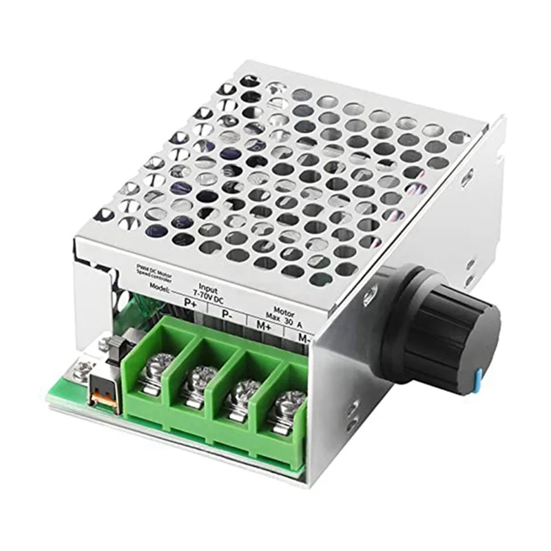 DC Motor Speed Controller PWM Controller, 7-70V 30A Adjustable PWM Motor Speed Regulator 12V 24V 36V 48V