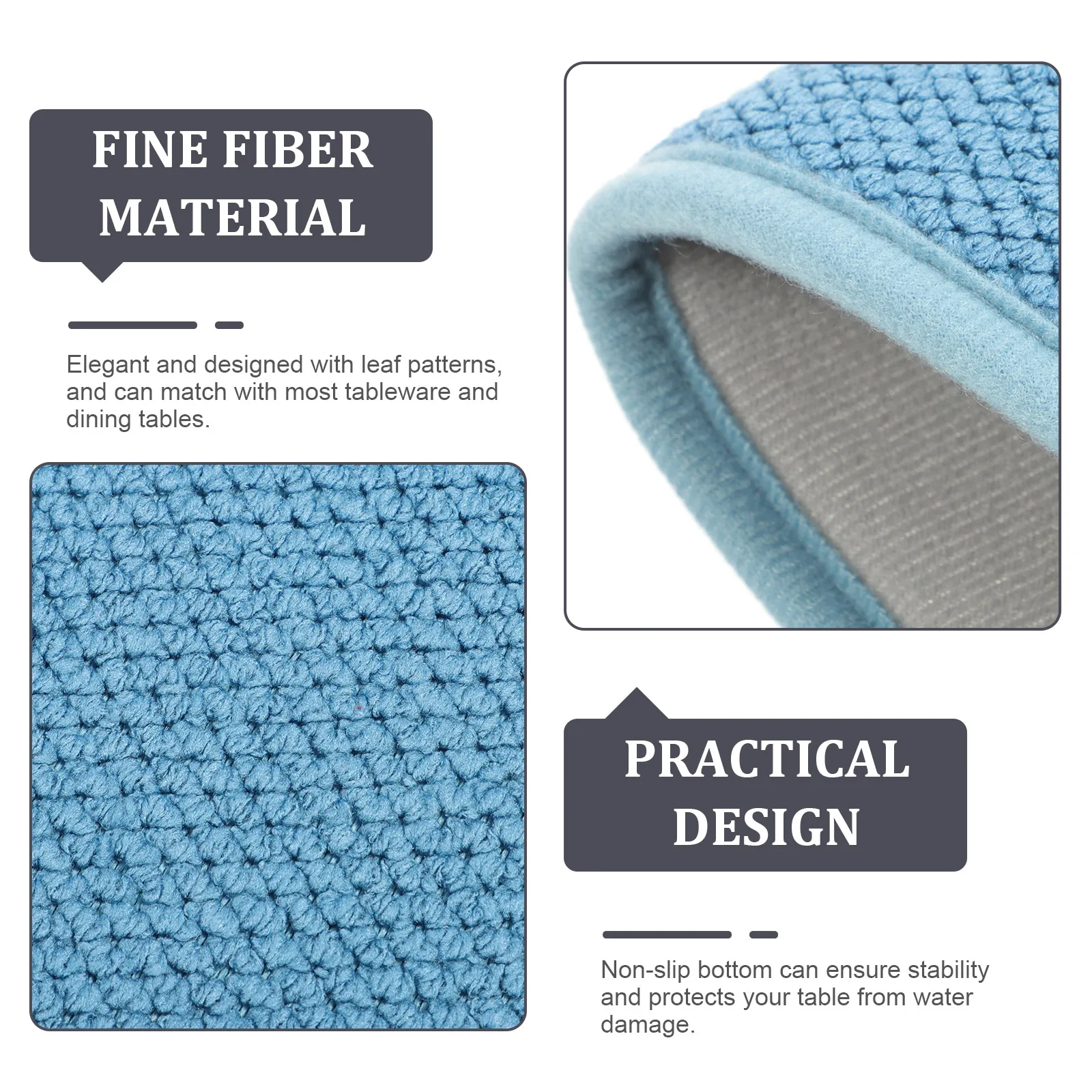 

Dish Drying Mat Large Size Superior Water Absorption Non Slip Kitchen Draining Mat Tableware Drying Cushion Kitchen Pad