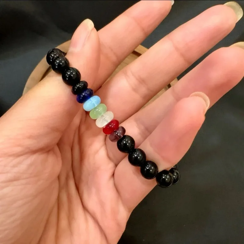 2025 G-Dragon macht eine starke Rückkehr zum gleichen Armband, buntes Energiesteinarmband, Persönlichkeit, Perlen, Idol-Peripheriegeschenk