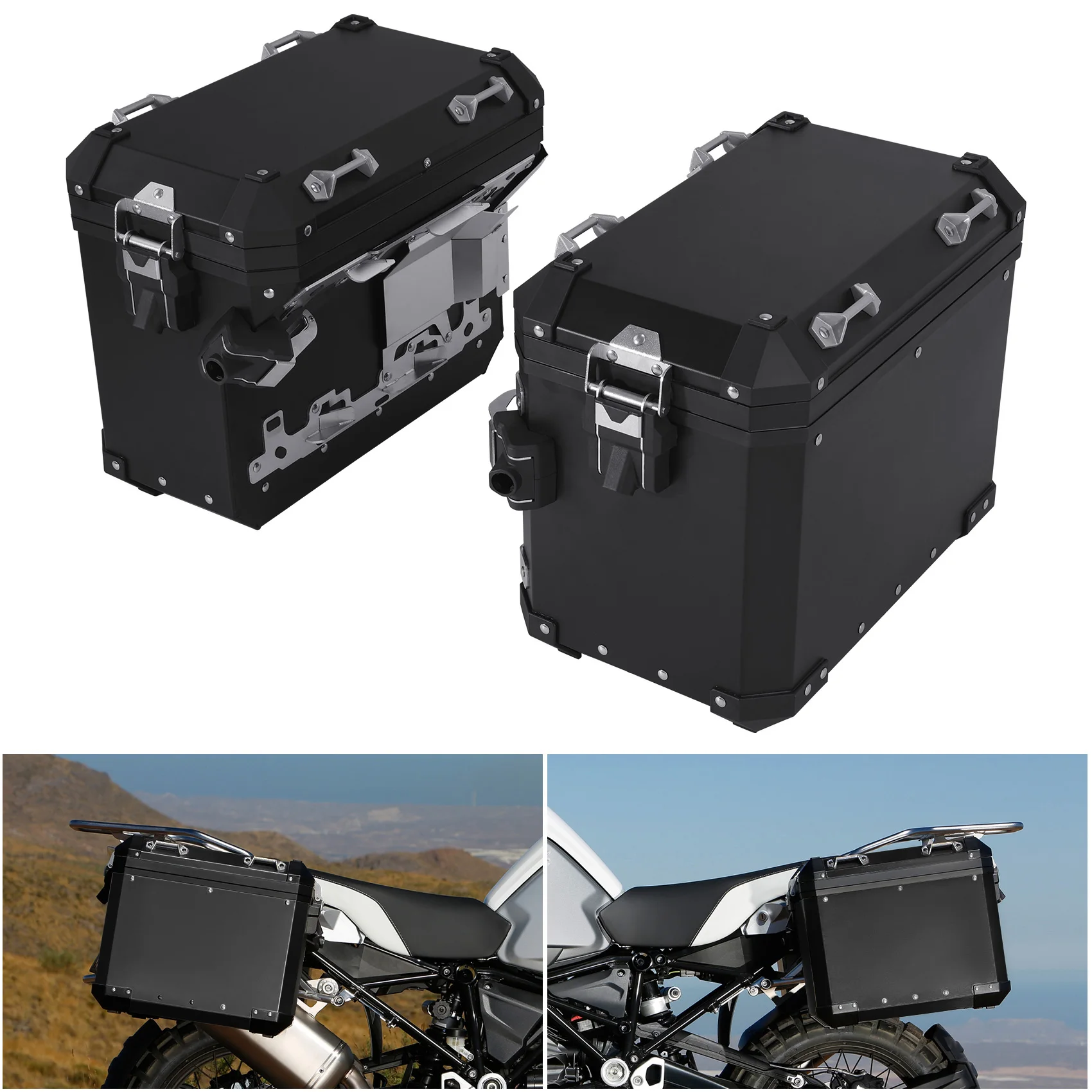 48L Saddlebag Side Box Pannier Case For BMW R1200GS 2013-2018 R1250GS 2019-2024 F850GS 2017-2022 F900GS Adventure 2023-2025