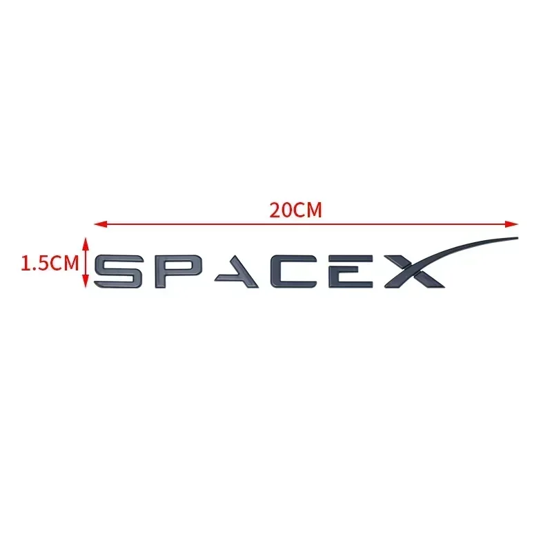 ABS Space X Rear Boot Trunk Emblem Badge Car Sticker Decals for Tesla SpaceX Model 3 X S Y Car Styling Accessories