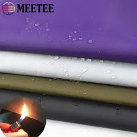 Meetee 50/100*160cm Fireproof Oxford Fabric 600D Silver Plated Waterproof Cloth Outdoor Flame Retardant Fabrics Car Sheds Sewing