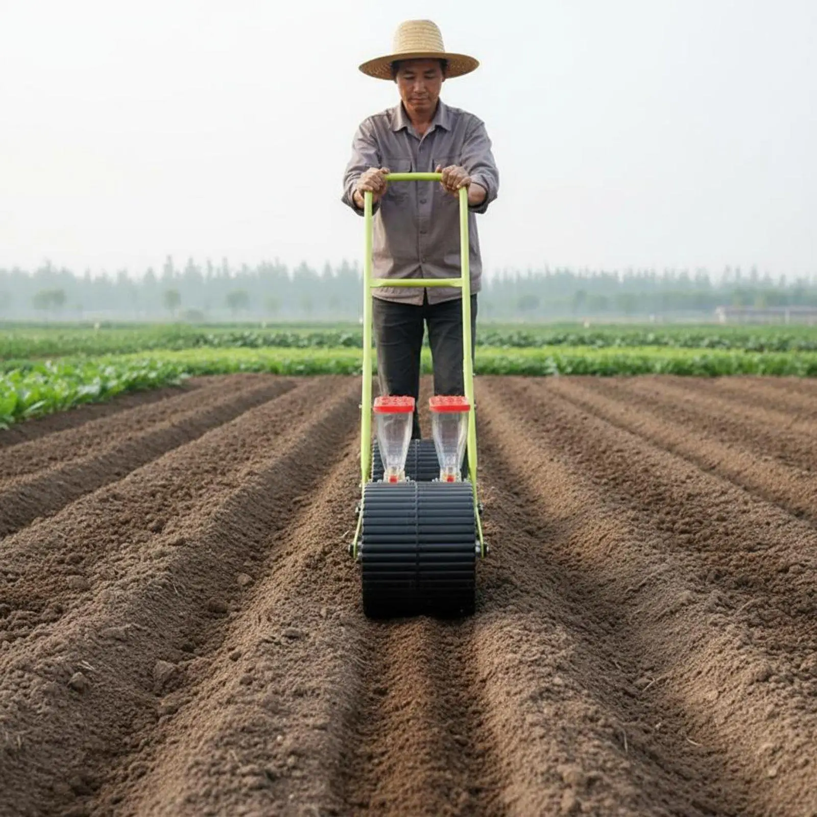 Precision Vegetable Seeding Machine Hand Operated Planter for Carrot Cabbage Radish Farm Tool