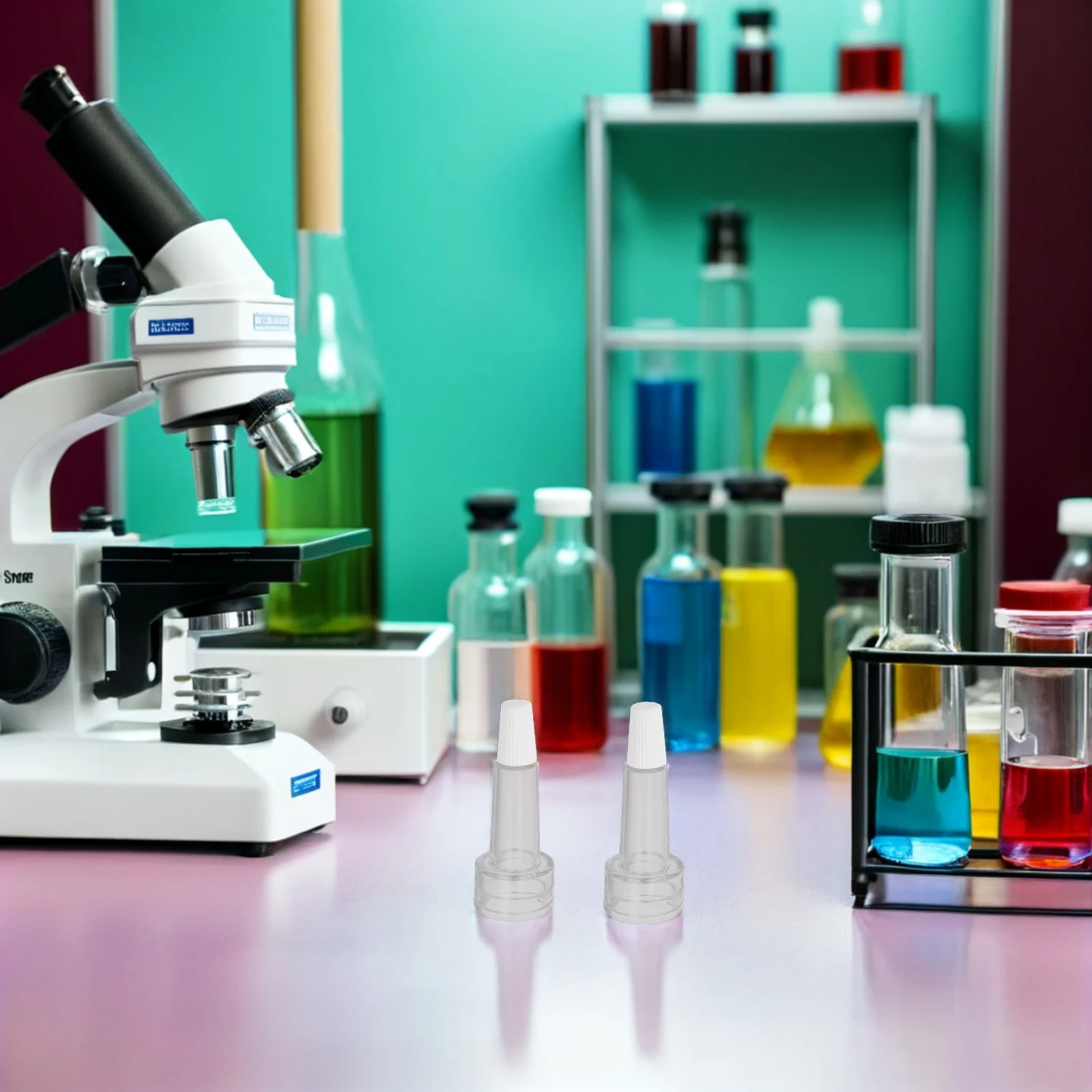 

100Pcs Ampoule Splitter Cap Transparent Dropper Dispenser Lid for Vial Liquid Bottle Leakproof Clear PVC Precision Dosing Lab