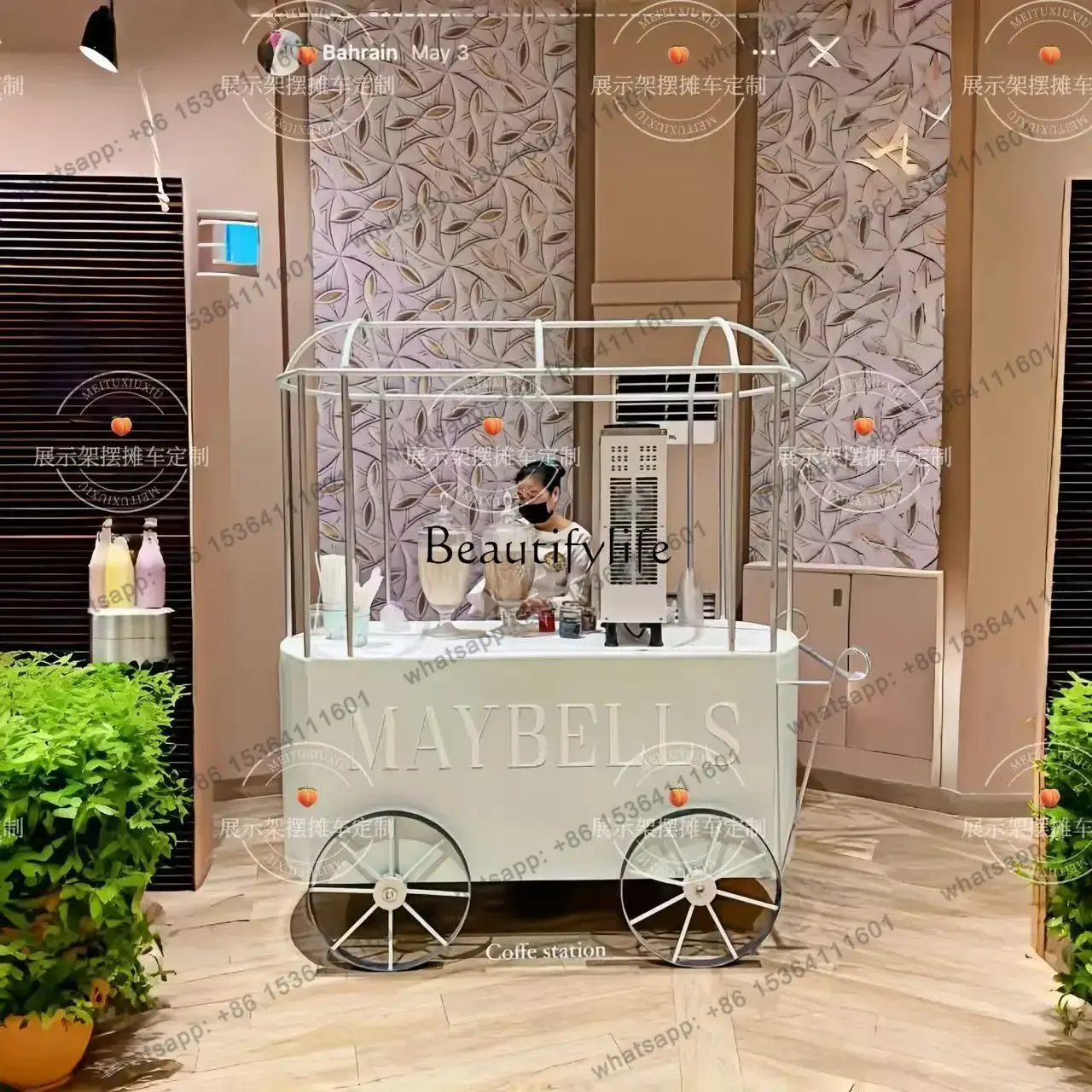 Best Sellers Customized Shopping Mall Float Outdoor Display Stand Multi-functional Activity Coffee Truck Commercial