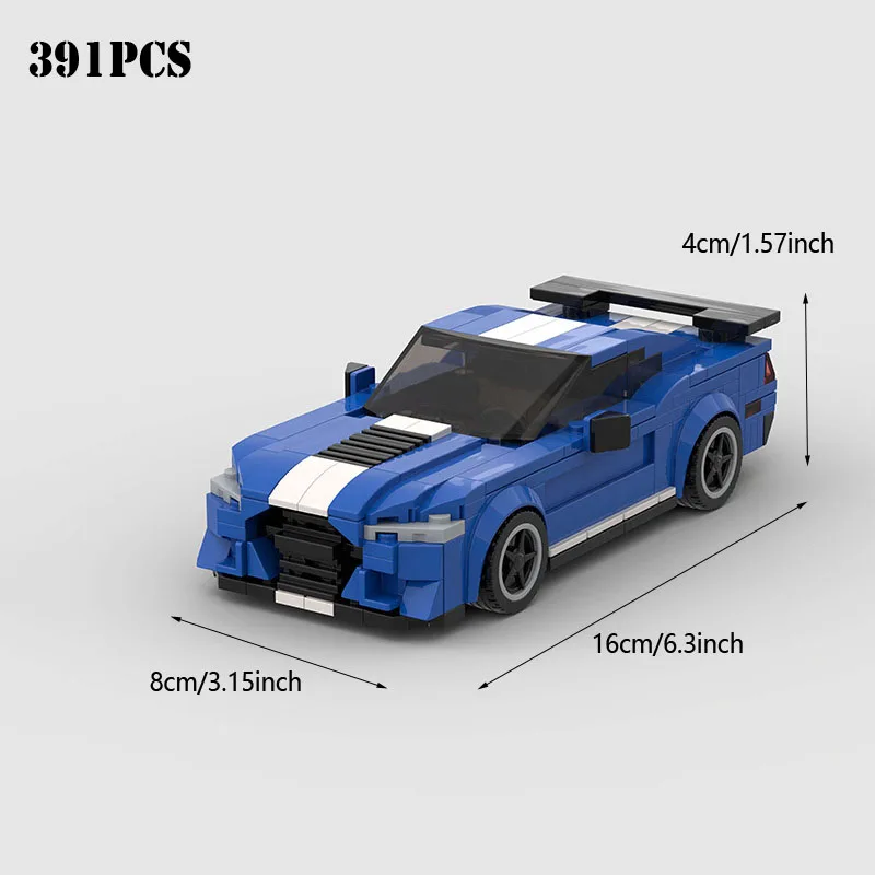 

391pcs Building Blocks, Creative Education, GT500 Racing Car, Assembly DIY Puzzle MOC Car Toy Models Birthday Gift for Kids