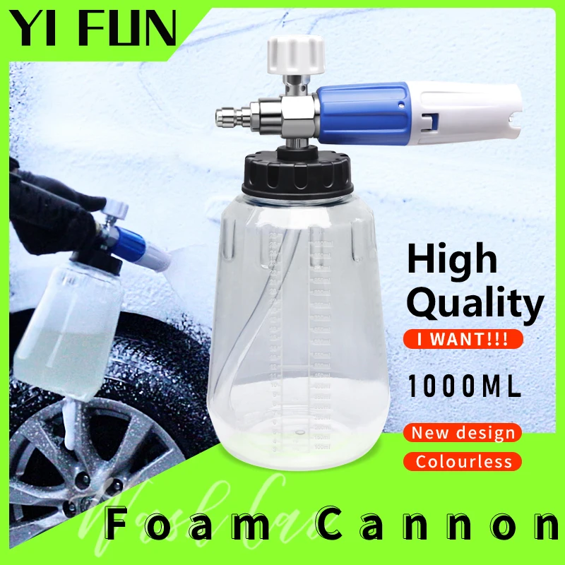 

Car Wash Accessories For High Pressure Washer Foam Cannon Colourless 1/4 Quick Connection For Water Gun Snow Foam Lance.