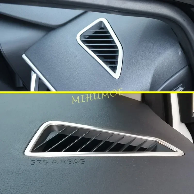 Matte Chrome Dashboard Air Vent Cover Trims For Toyota Corolla Cross Hatchback Sedan Suzuki Swace 2019 2020 2021 2022 2023 2024