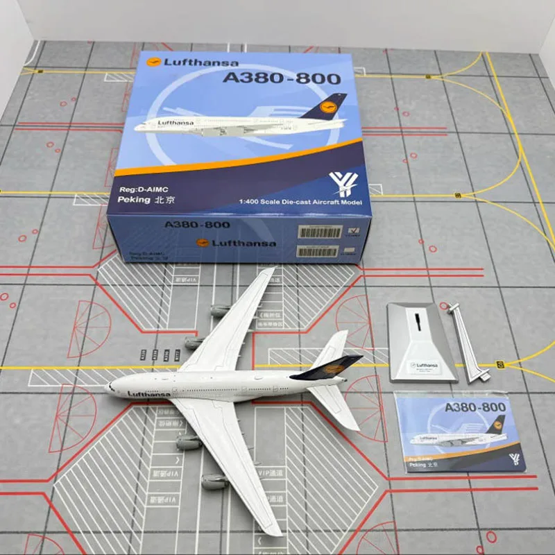 YY أجنحة دييكاست 1:400 مقياس لوفتهانزا A380 D-AIMB/D-AIMC محاكاة الطائرات سبيكة الانتهاء من تذكارية لعبة حلية هدية