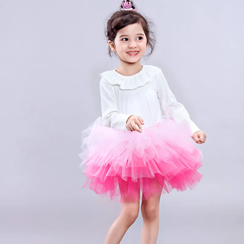 Girl Skirt Tutu Super Fluffy 6 Layers Petticoat Princess Ballet Dance Tutu Skirt Kids Cake Skirt Chritsmas Children Clothes