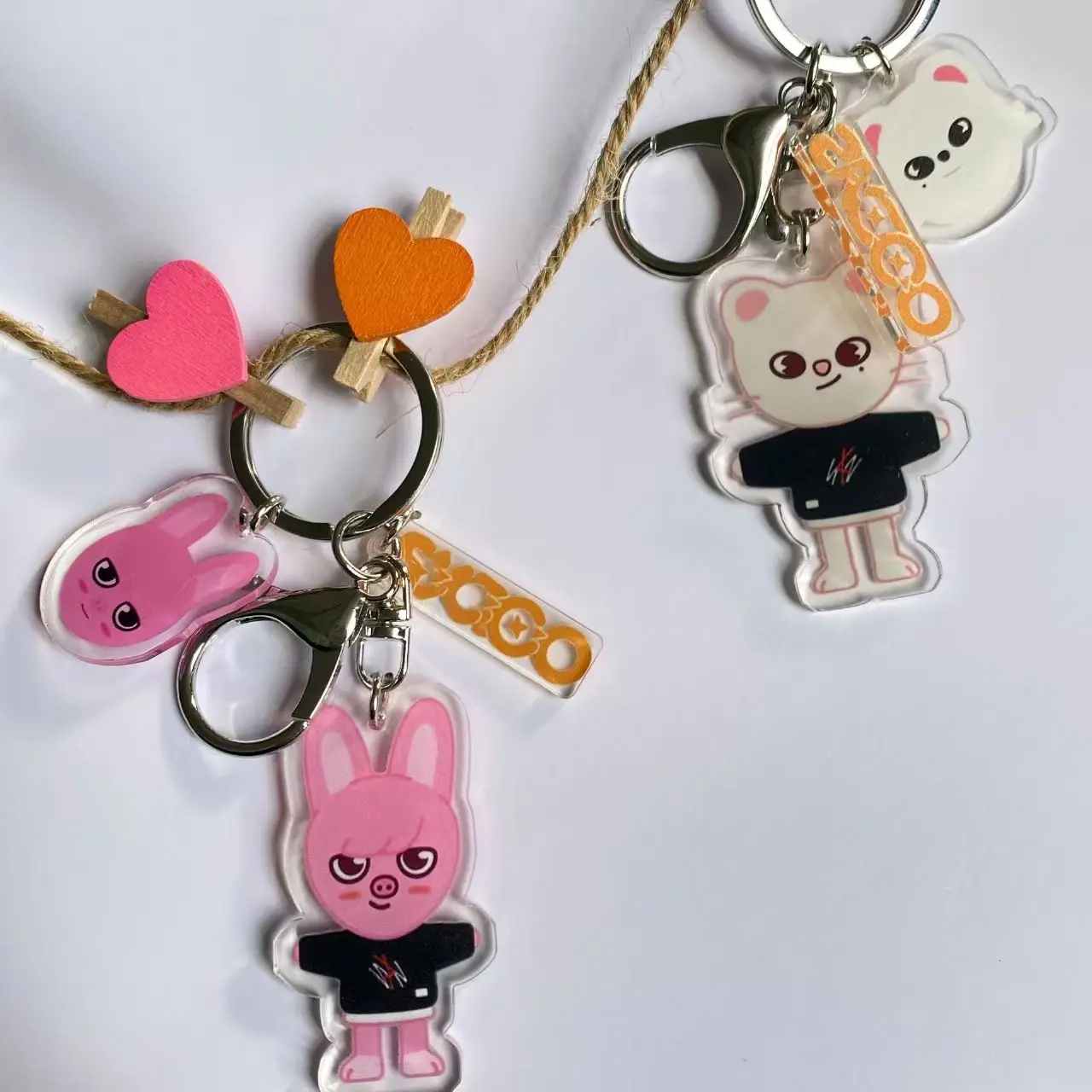 Cute Skzoo keychain children's leeknow hyunjin pendant kawaii jyp adult kz fan backpack car pendant couple gift