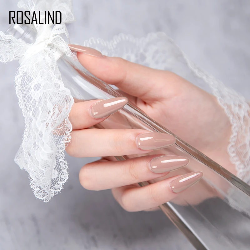 ROSALIND 15 ml Glasflasche Gel Nagellack Semi Permanent Esmalte Hybrid Lack UV Nagellack Top Base Matte Coat