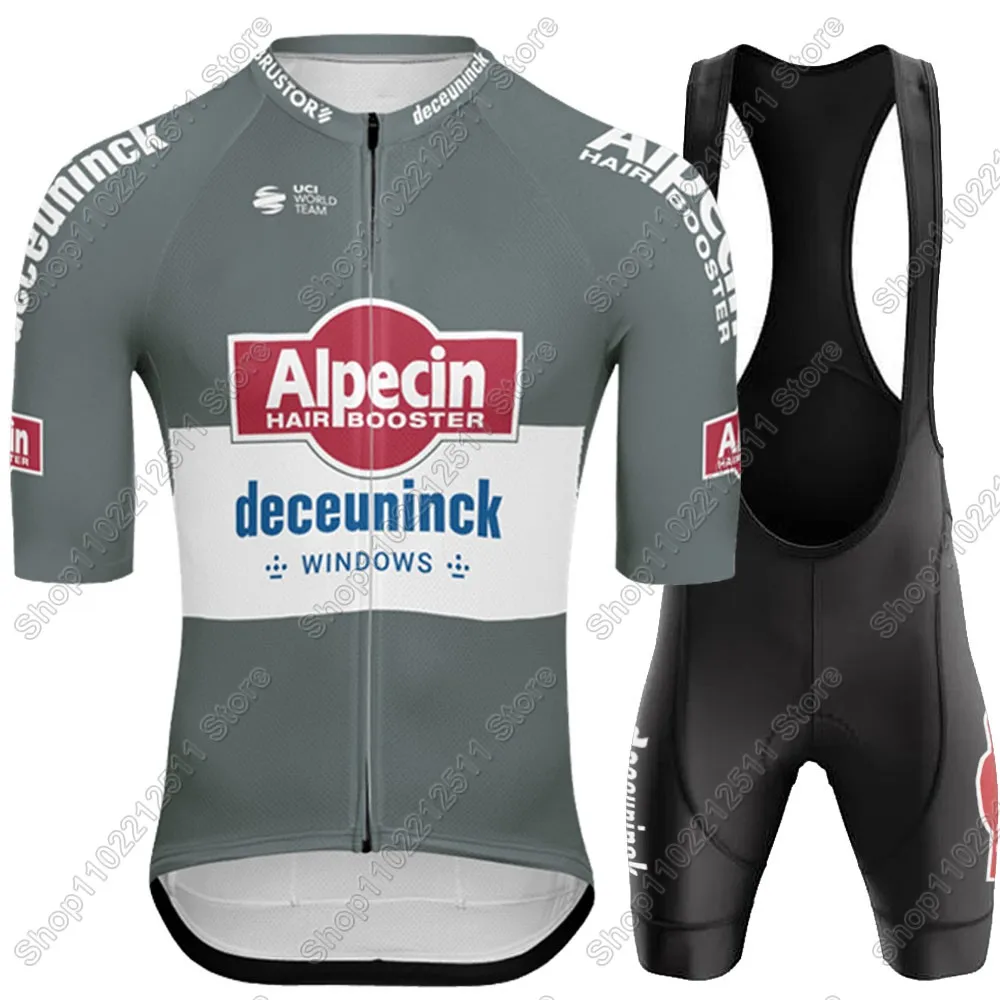 2025 Alpecin Deceuninck Team World Champion Cycling Jersey Set Bicycle Clothing Bike Shirts Suit Bicycle Bib Shorts MTB Maillot