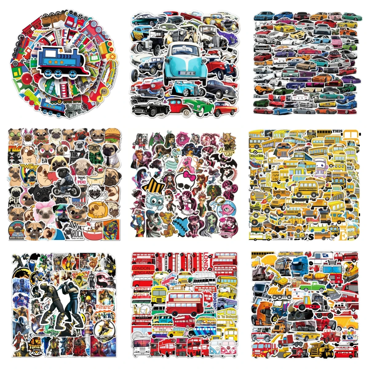 

10/30/50PCS Cartoon Train Graffiti Waterproof Stickers Personalized Creative Decoration Trend Refrigerator Cup Guitar Wholesale