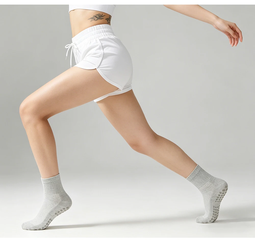 Unisex knöchellange, rutschfeste Yoga-Socken mit Silikongriffen, atmungsaktive Mesh-Pilates-Socken für Damen und Herren, 2 Größen für alle Workouts – Detail 17