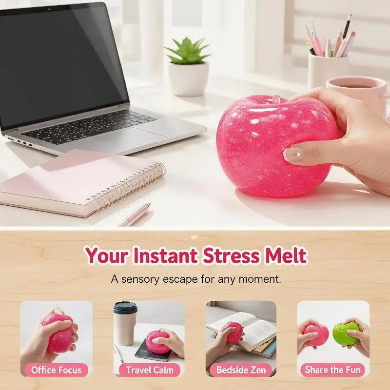 Large  Squeeze Stress Ball Non-Sticky Slush Fidget Toy for Office Desk Relaxation Gift