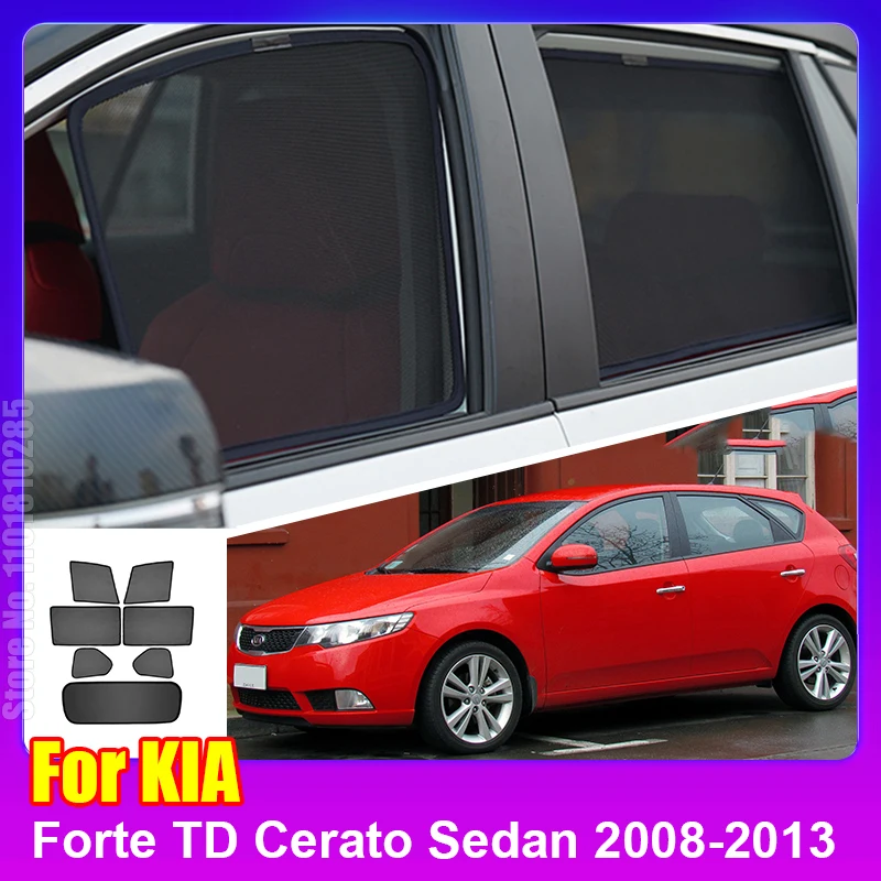 

Магнитный солнцезащитный козырек для Kia Forte TD Cerato Sedan 2008-2013, автомобильный козырек, передняя ветровая занавеска, задняя боковая детская Солнцезащитная занавеска