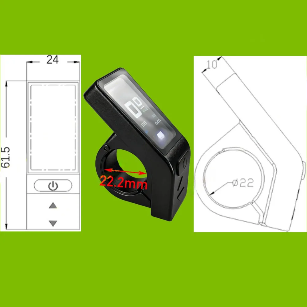 

Black TFT Color Screen Adjustable Assist Gear Display Electric Bicycle Accessory Easy To Use And Install Data Display Function