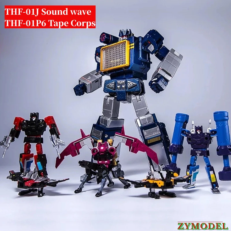 In stock！THF Transformation HF01P6 THF-01P6 Tape Corps THF-01J Soundwave  KO MP13 Action Figure Robot