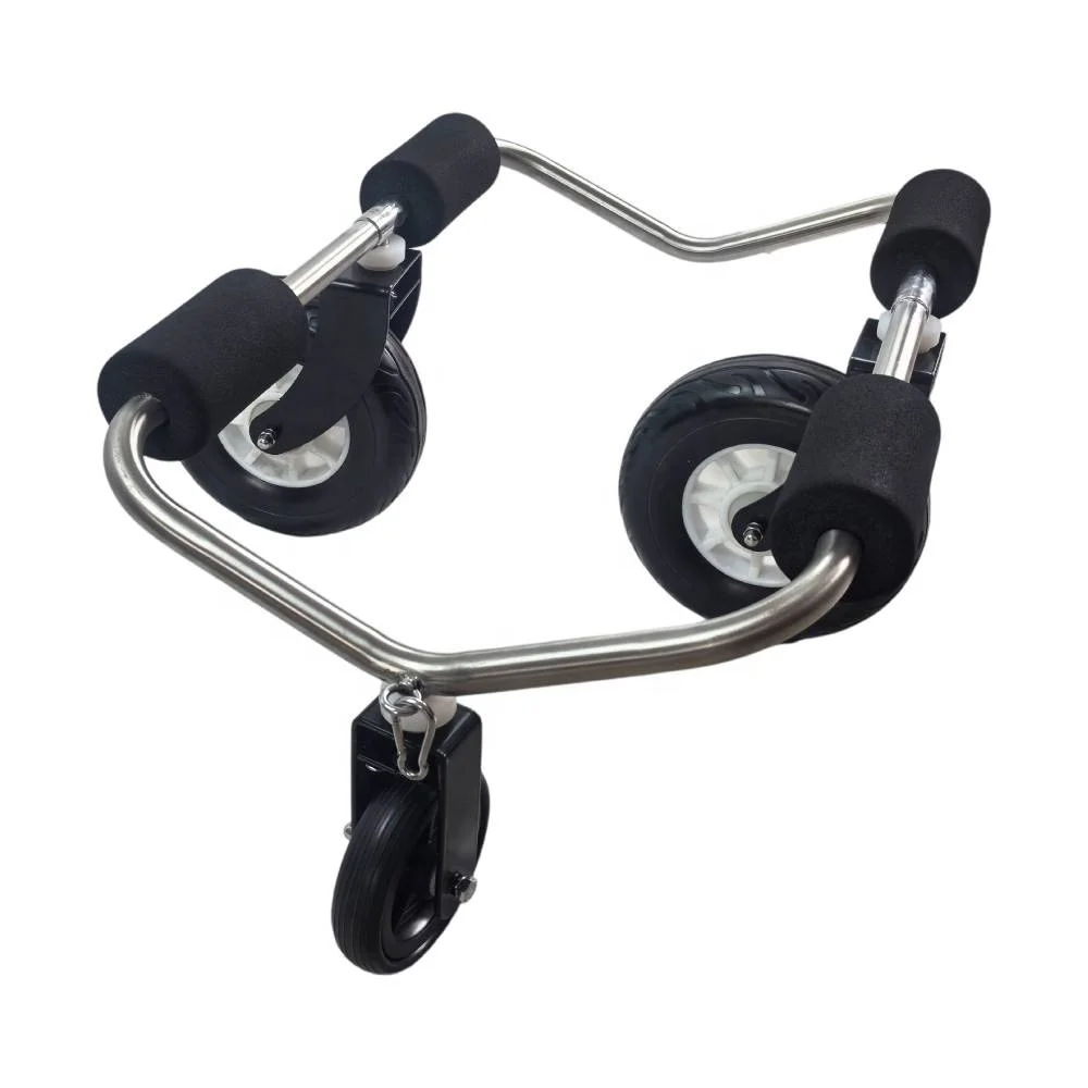 PU & Stainless Steel Caster Wheel-Enabled Plank Kayak Trailer