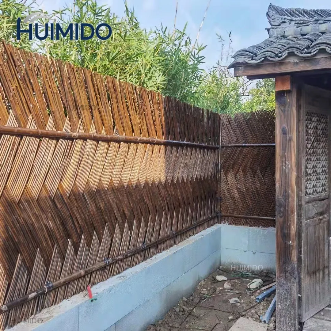 Traditional hand-woven bamboo fence bamboo fence fence anticorrosive courtyard villa community bamboo