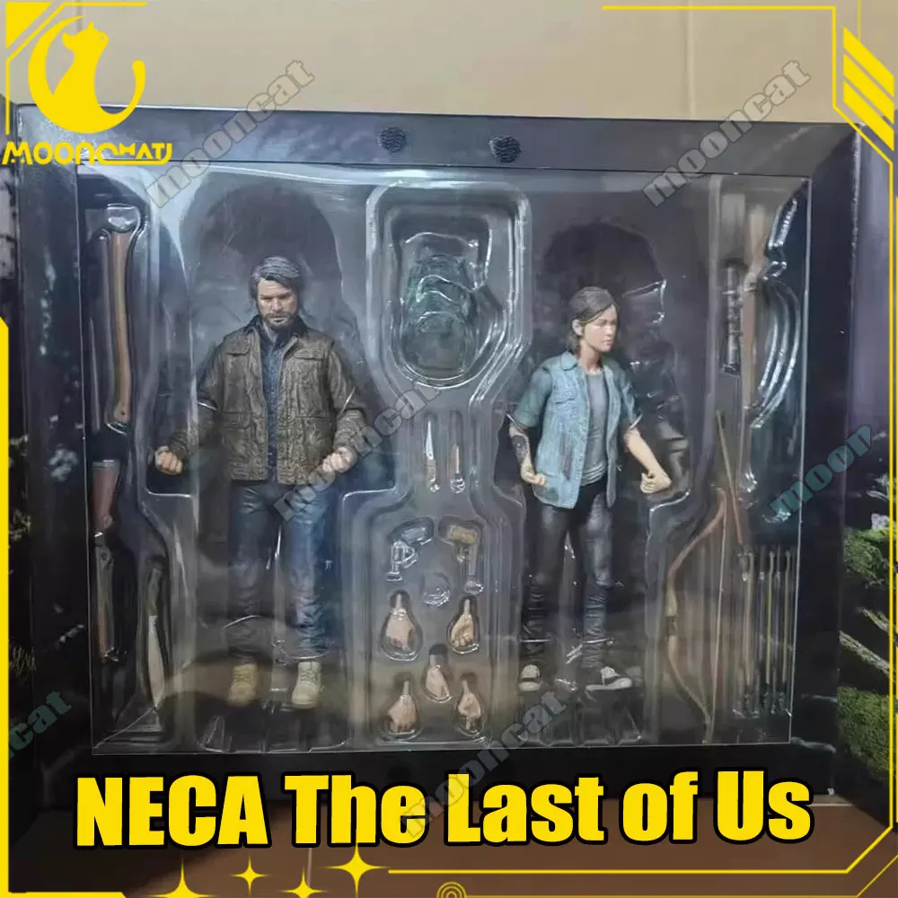 

Original NECA The Last Of Us Action Figure Joel Miller Ellie Figurine Double Set Joint Movable Figurine Model Collection Toys