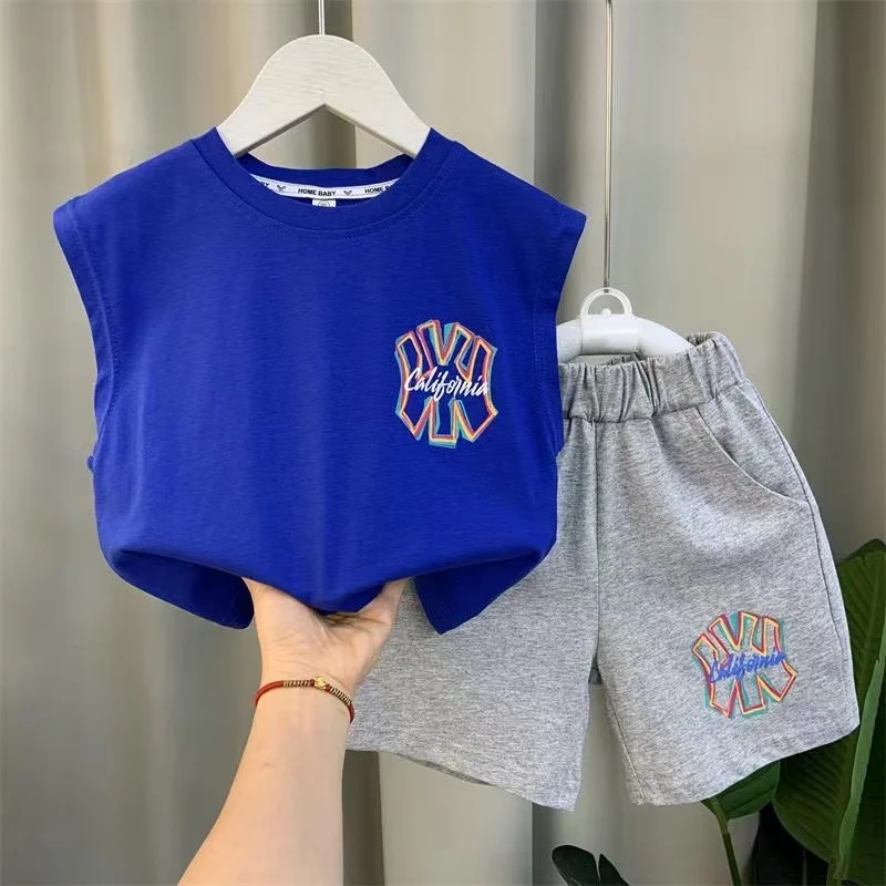 Spring Autumn Long Sleeve Letter Print T-shirt And Pants 2Piece Baby Boys Clothes Set Kids 1 2 3 4 Years Old Casual Girl Outfits