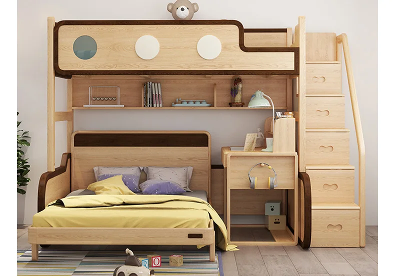 

Кровать из массива дерева, современная кровать-сестра в свет, детская кровать S-типа для девочек и мальчиков могут быть настроены по индивидуальному заказу.