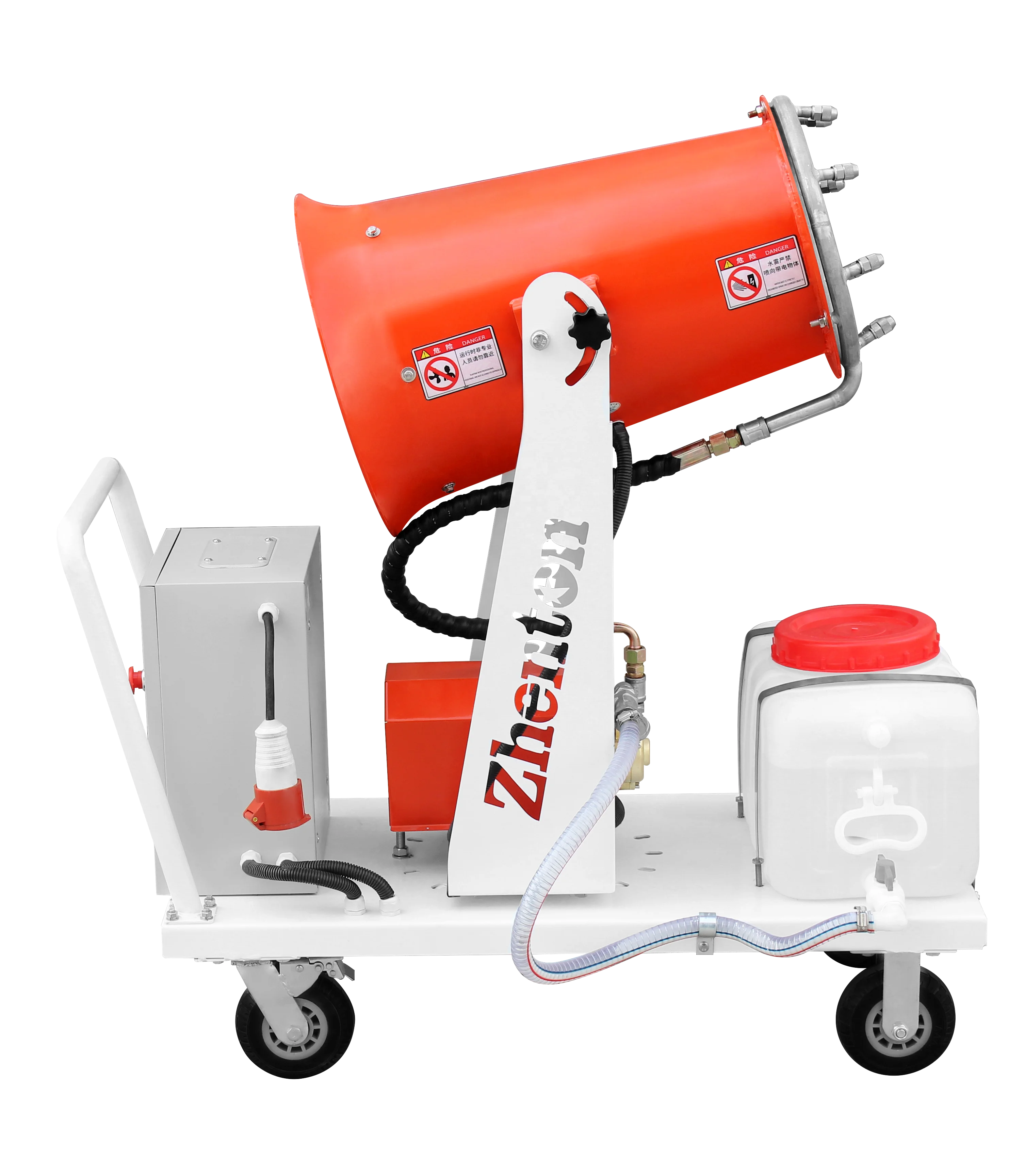 آلة مدفع الضباب المتنقلة للتحكم عن بعد الصناعية، توصيل سريع، رشاشات فولاذية لتبريد ضباب الماء #2