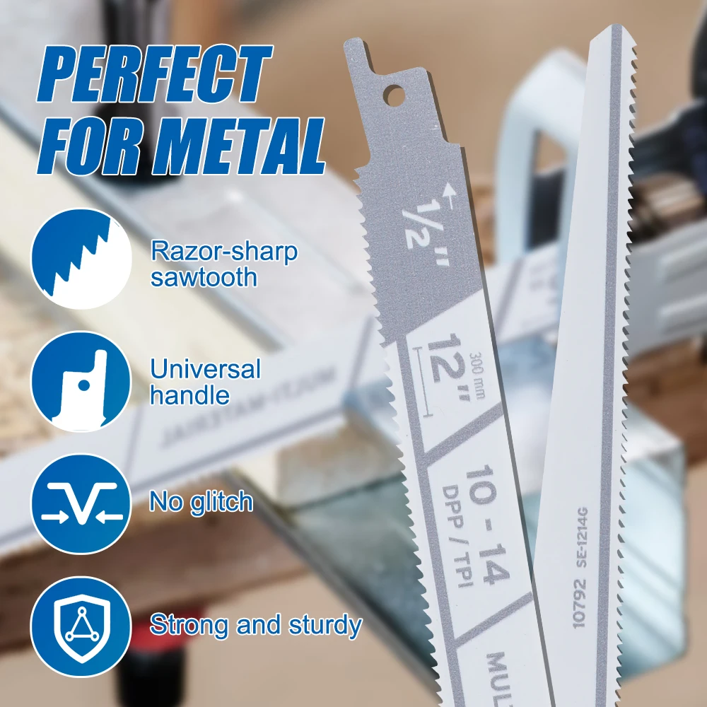 XUCHUAN-Reciprocating Saw Blade, Jig Saw, Handsaw para madeira, corte de metal, acessórios para ferramentas elétricas, BIM2-42, 10-14TPI