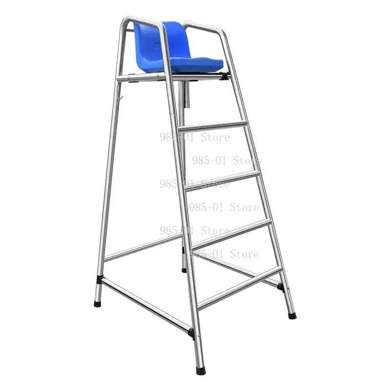 304 Stainless Steel Swimming Pool Lifeguard Referee Chair Elevated Observation Office Combo For Pool Resort Competition
