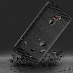 Carbon Fiber Case For Pocophone F1 Case Xiaomi Pocophone F1 Case Silicone TPU Bumper Cover for Poco F1 Cases Capa Coque