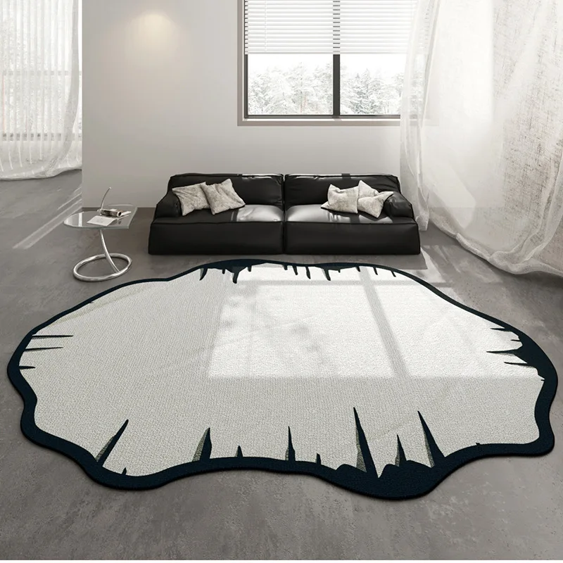 Irregular Living Room Carpet, Irregular Shaped Bedroom Bedside Carpet, Modern Light Luxury Sofa, Coffee Table Carpet, Floor Mat