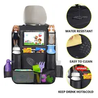 Car Backseat Organizer with Touch Screen Tablet Holder Auto Storage Pockets Cover Car Seat Back Protectors Car Accessories 6