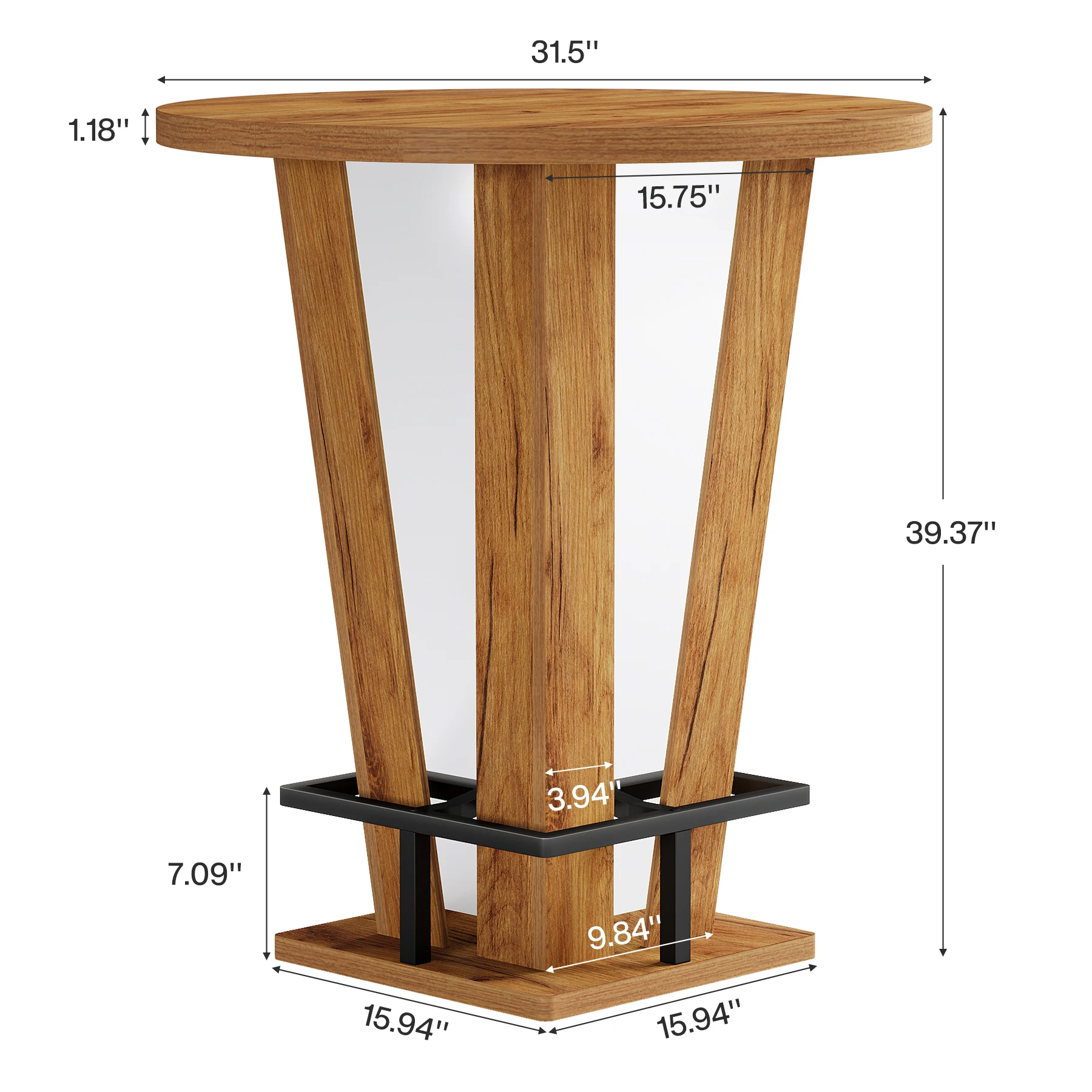 Tribesigns Round Bar Table, 39 - огляд і ціна Commercial Kitchen Small Space