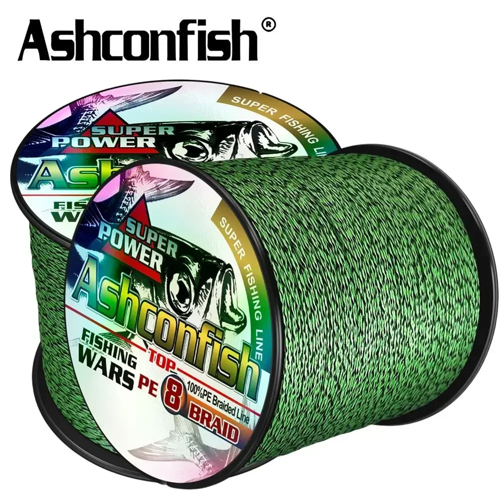Ashconfish 300M 8 Strands 6-300LB Spot PE Braided Fishing Line Multifilament Super Strong Invisible Wire Mixed Color Braid Line