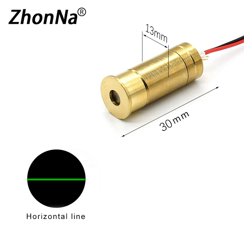 Imagem -04 - Módulo Laser de Luz Verde Linha Horizontal Metal Laser Cabeça Stage Lawn Lights Acessórios Starlight Cross Dc2.35v 532nm 45mw