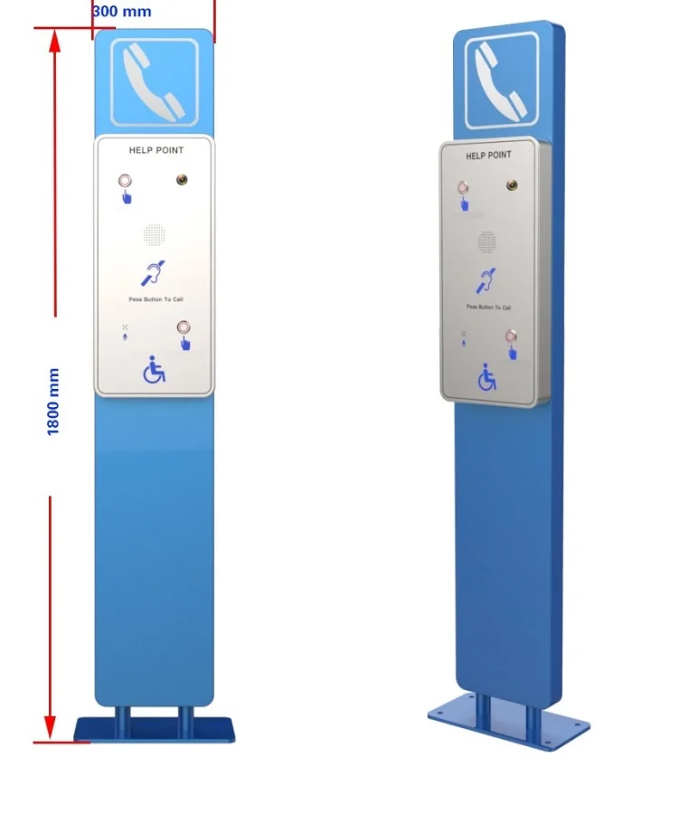 Public emergency call station with hearing-aid,Stand SOS Phone roadside hotline telephone