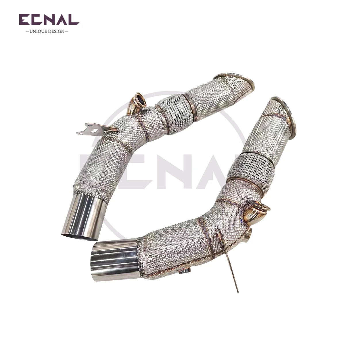 Ecnal Exhaust Downpipe with Catalytic Converter for Ferrari SF90 V8 3.9T 2020+ High Quality SS304 Exhaust Pipe System