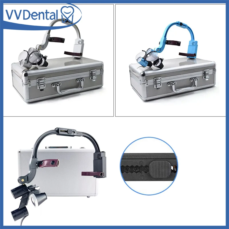 

2.5X/3.5X Dental LED Headlight Binocular Loupes Headband Ajustable 5W Dentist Surgical Headlamp Dentistry Magnifier