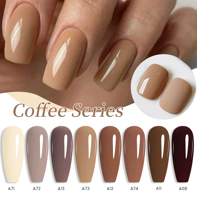 UR SUGAR 15ml Cofee Series Browny Gel Nail Polish Gentle Bright Manicure Semi Permanent Soak Off UV Nail Art Gel Varnish