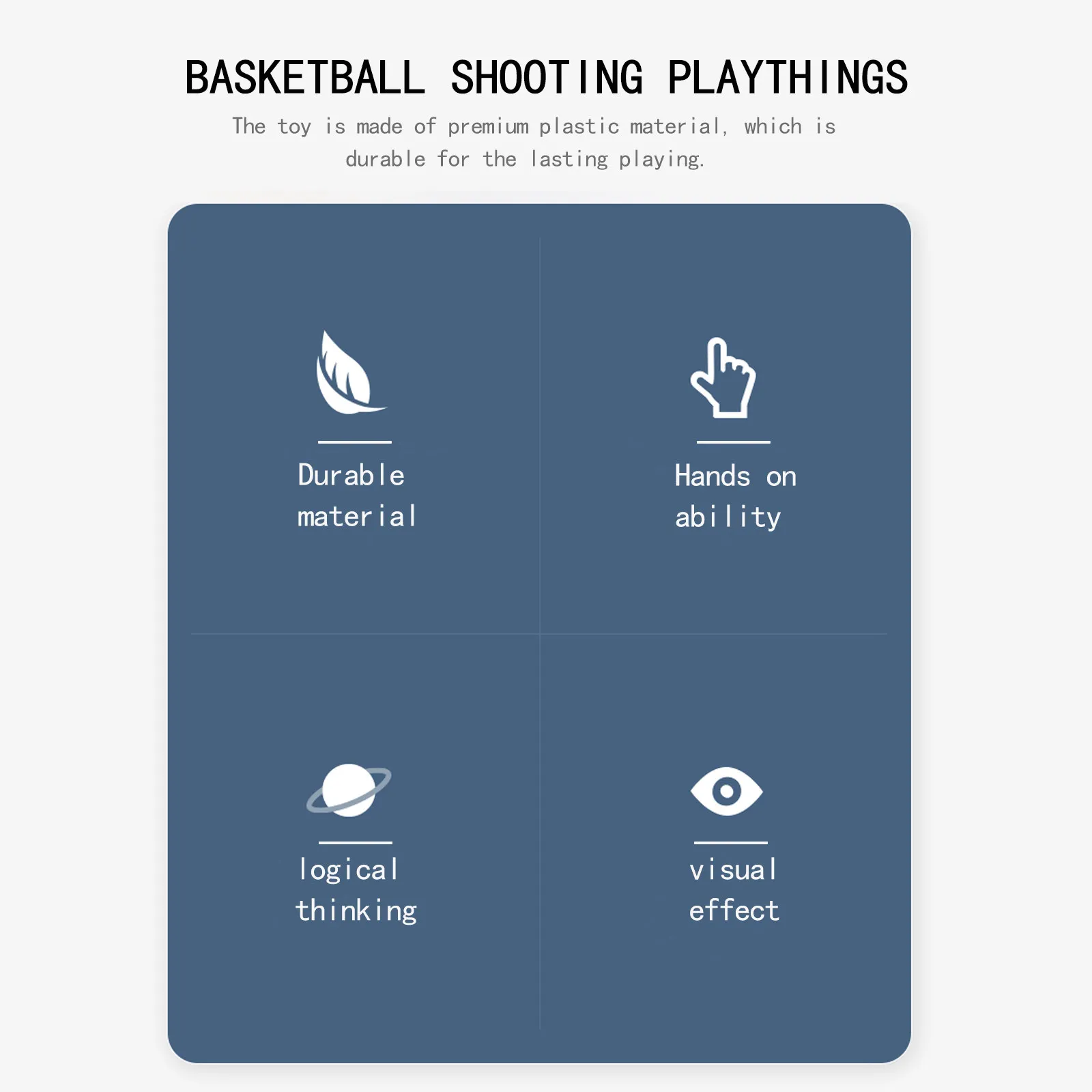 

1Set Marble Basketball Game Premium Plastic Kids Desktop Game for Hand-Eye Coordination Interactive Early Learning Sports