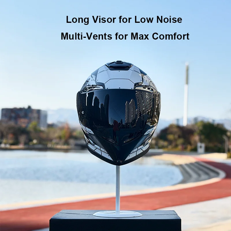 

NBTK Cyber-Sci-Fi Motorcycles Helmet: Windproof Anti-Noise Visor, Long Tail, Dual ECE DOT Moto Casco Motos Capacete Capacetes