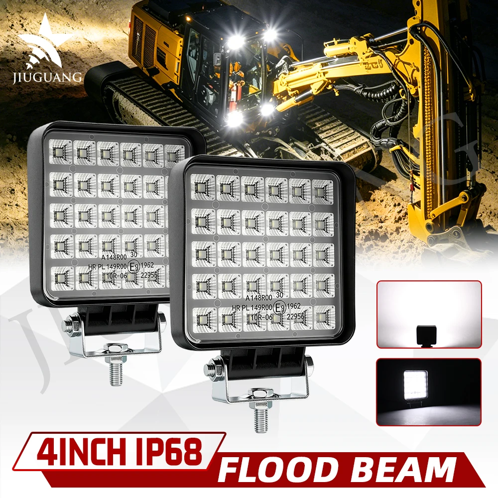 HL 12V 24V LED Equipment Work Lights with Integrated Toggle Switch Flood Led Work Lights for Excavator Dozer Loader off-road use