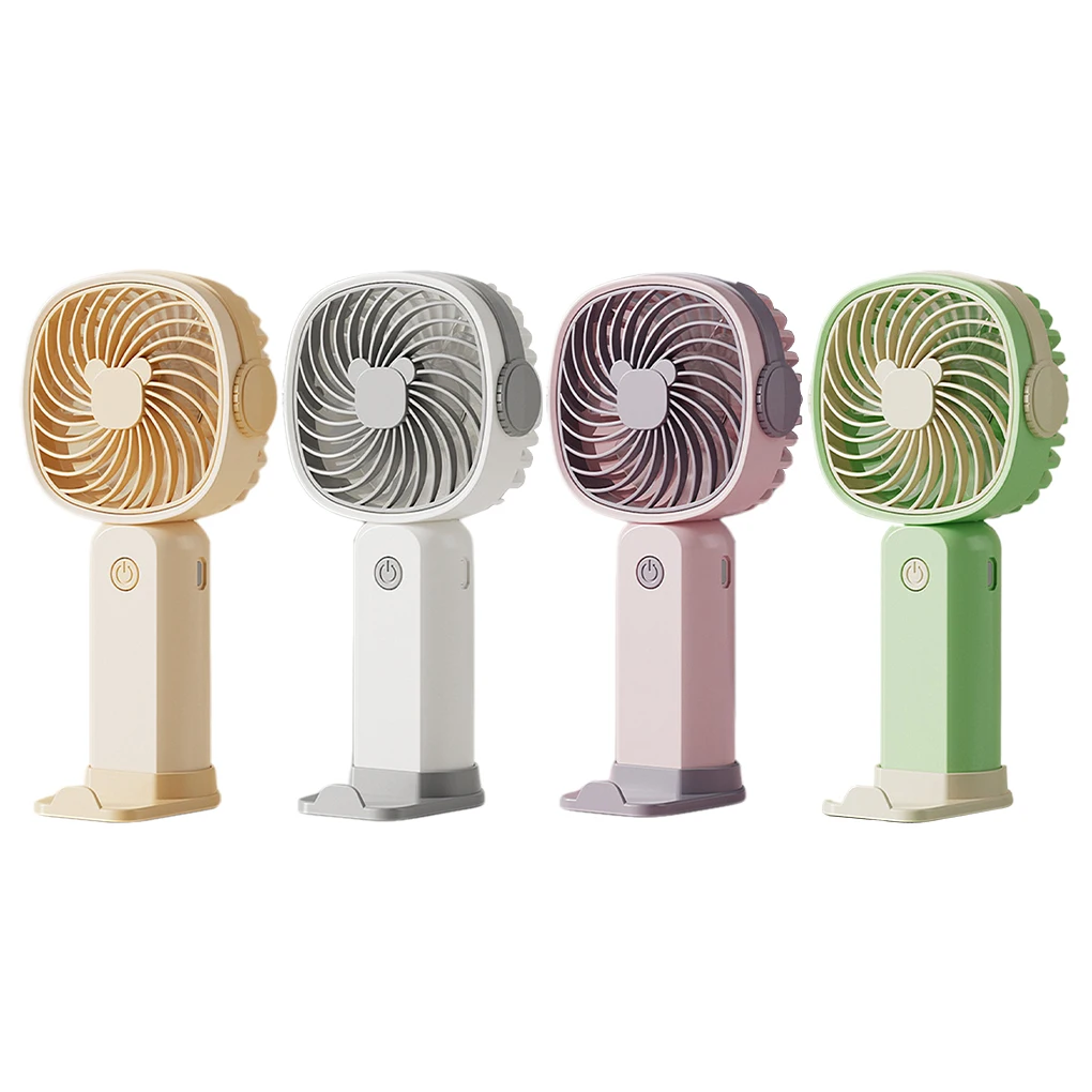 Mini USB Charging Handheld Fan Portable Outdoor Cooling Small Fan Multi-Functional Adjustable Desktop Fan With Stand Eectric Fan